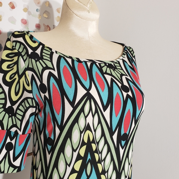 V1 Couture geometric print dress size 8 - Picture 7 of 8